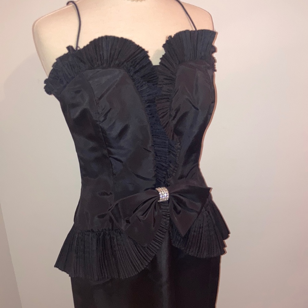 80s vintage cocktail black tie gown lbd prom